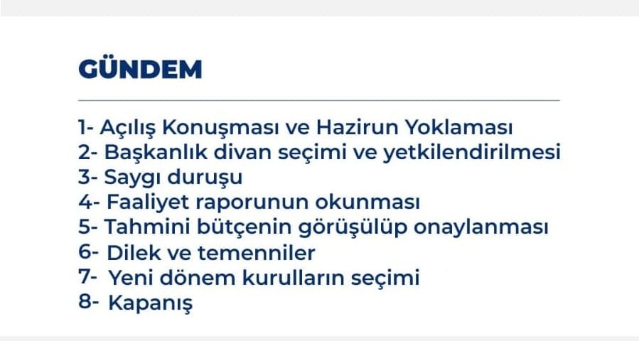 DİVRİĞİLİ SANAYİCİ ve İŞ İNSANLARI DERNEĞİ 3.OLAĞAN GENEL KURULU